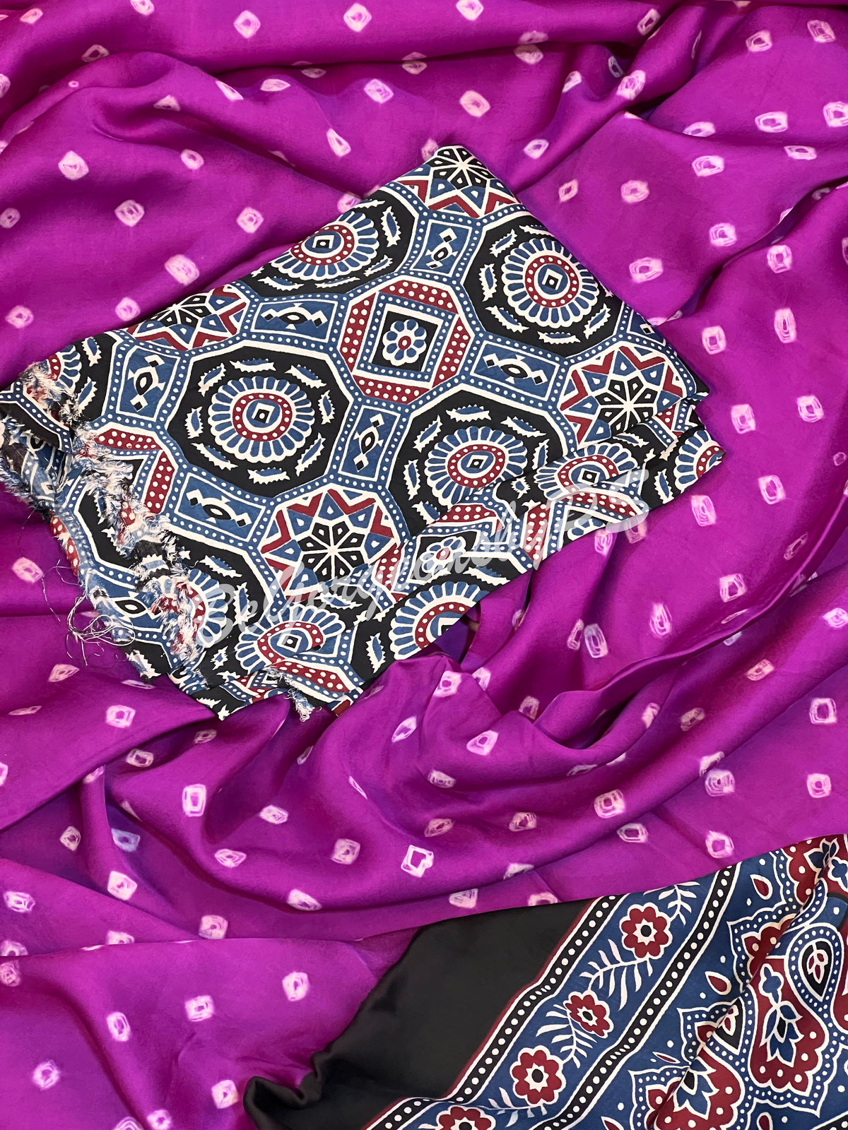 BANDHEJ AJRAK PURPLE