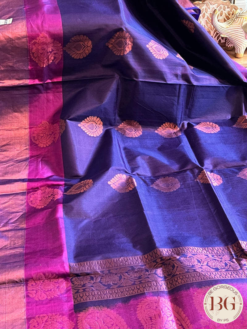 KANJEEVARAM PURE SILK BODY BUTTA BLUE