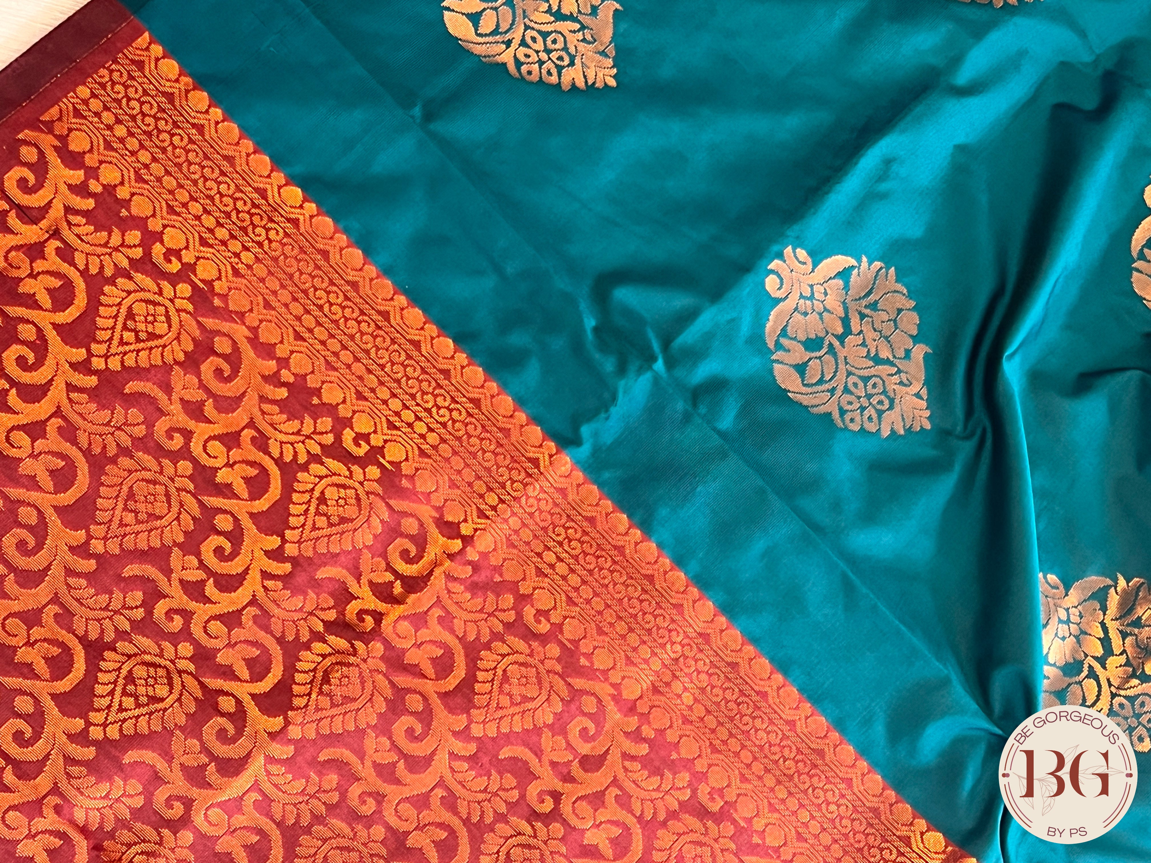 SOFT SILK SAREE PEACOCK GREEN