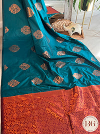 SOFT SILK SAREE PEACOCK GREEN