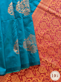 SOFT SILK SAREE PEACOCK GREEN