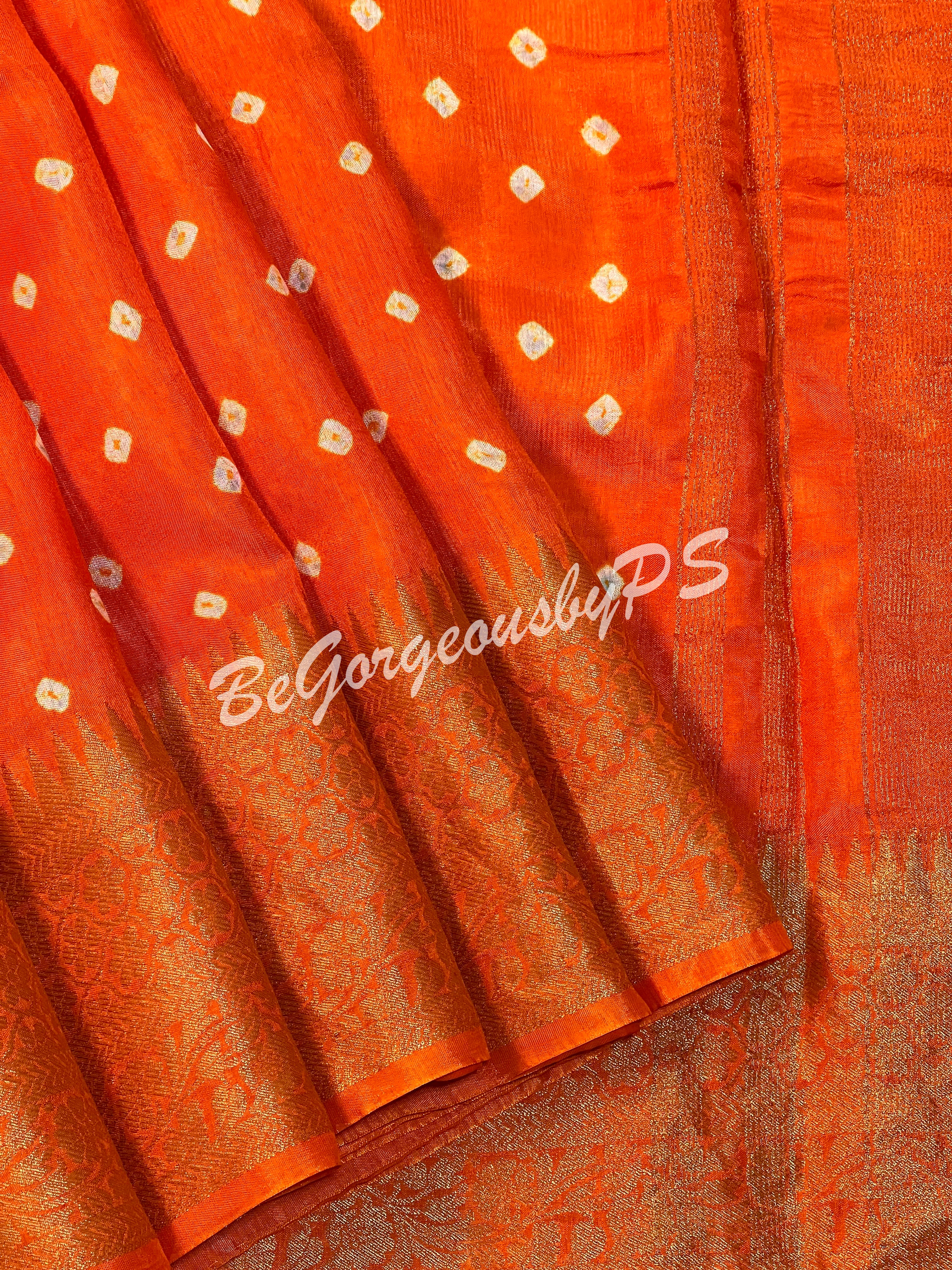 BANDHEJ ZARI ORANGE