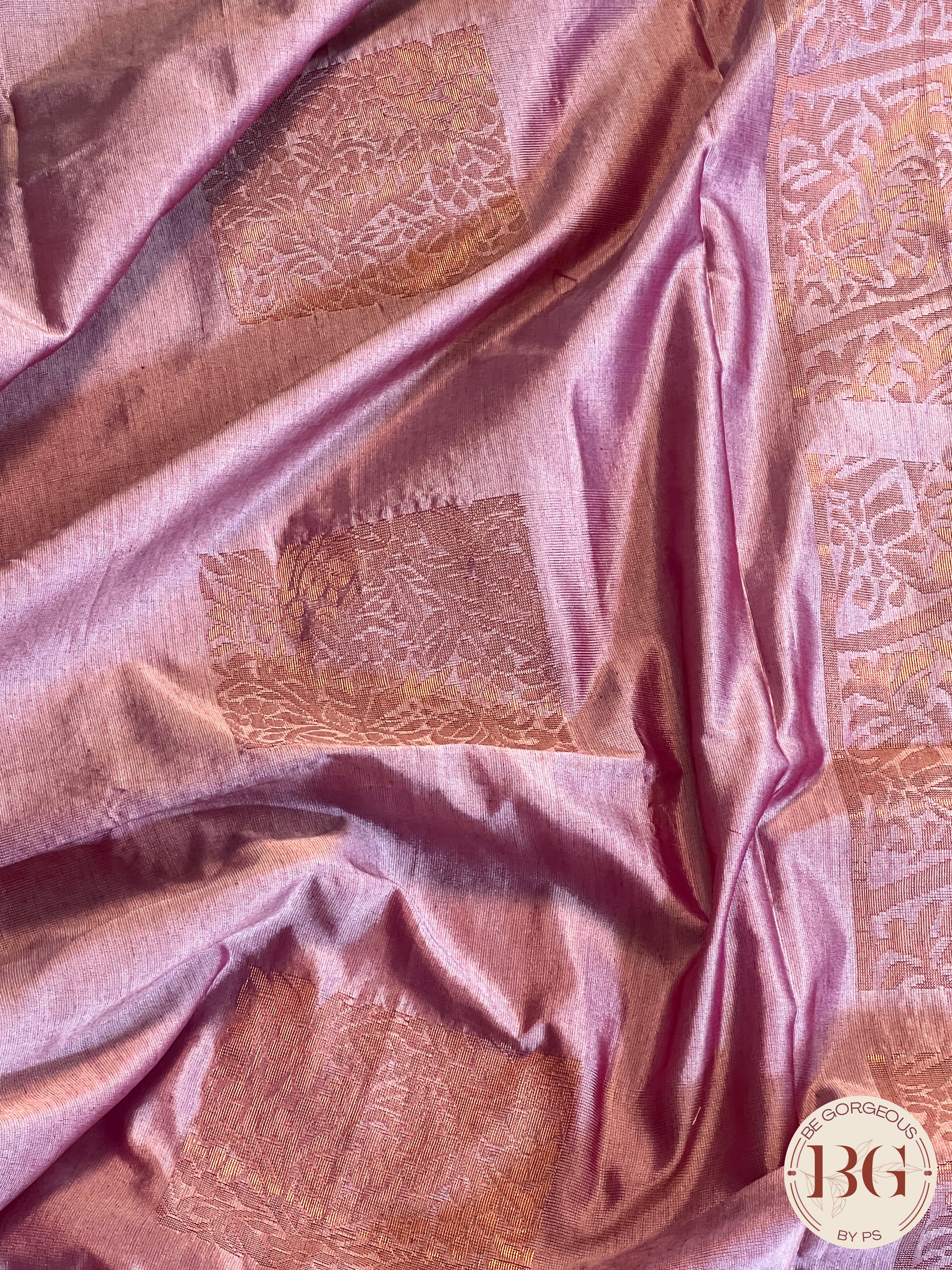 SOFT SILK SAREE WITH NO BORDER BUTTA LAVENDER