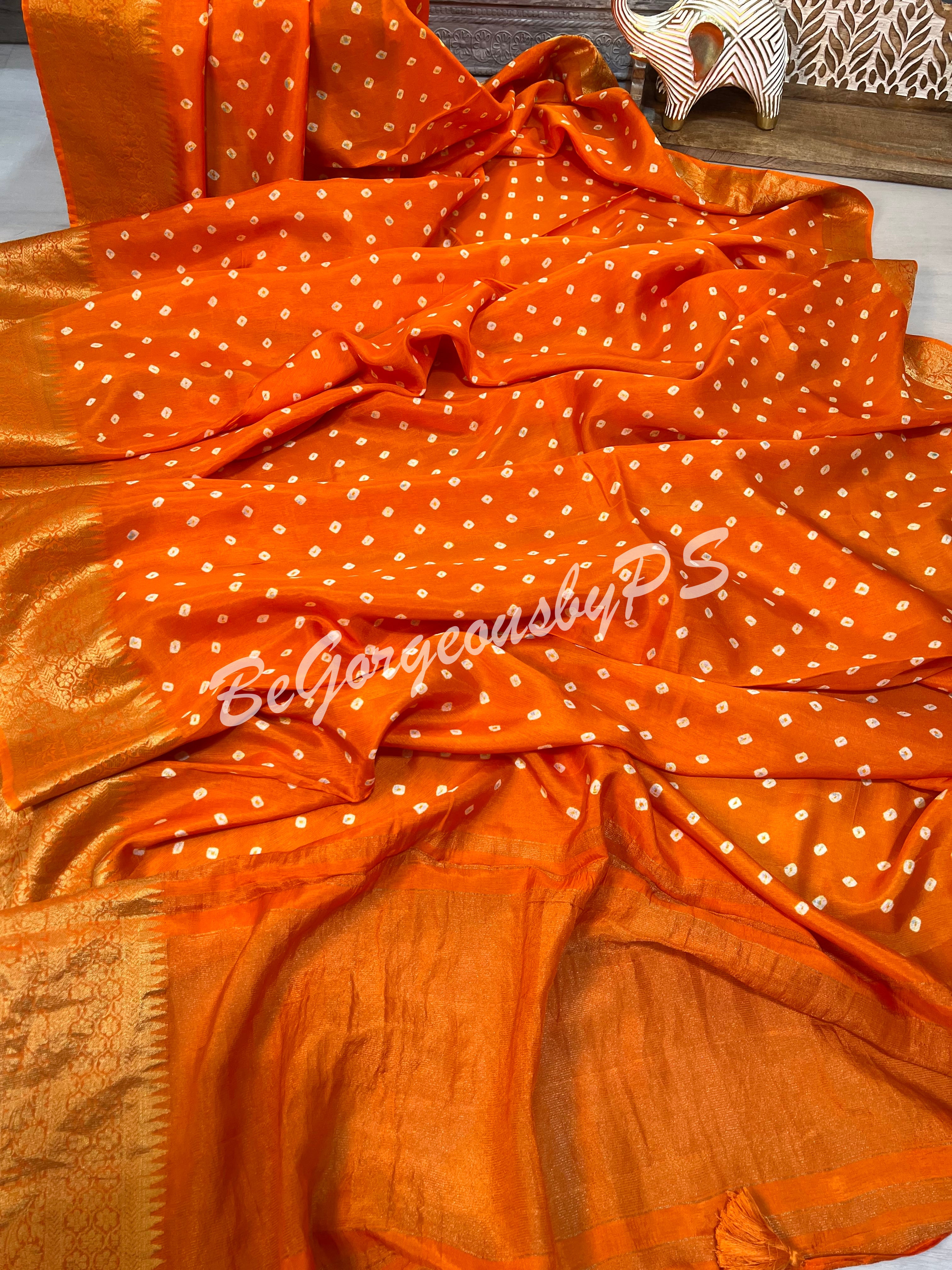 BANDHEJ ZARI ORANGE