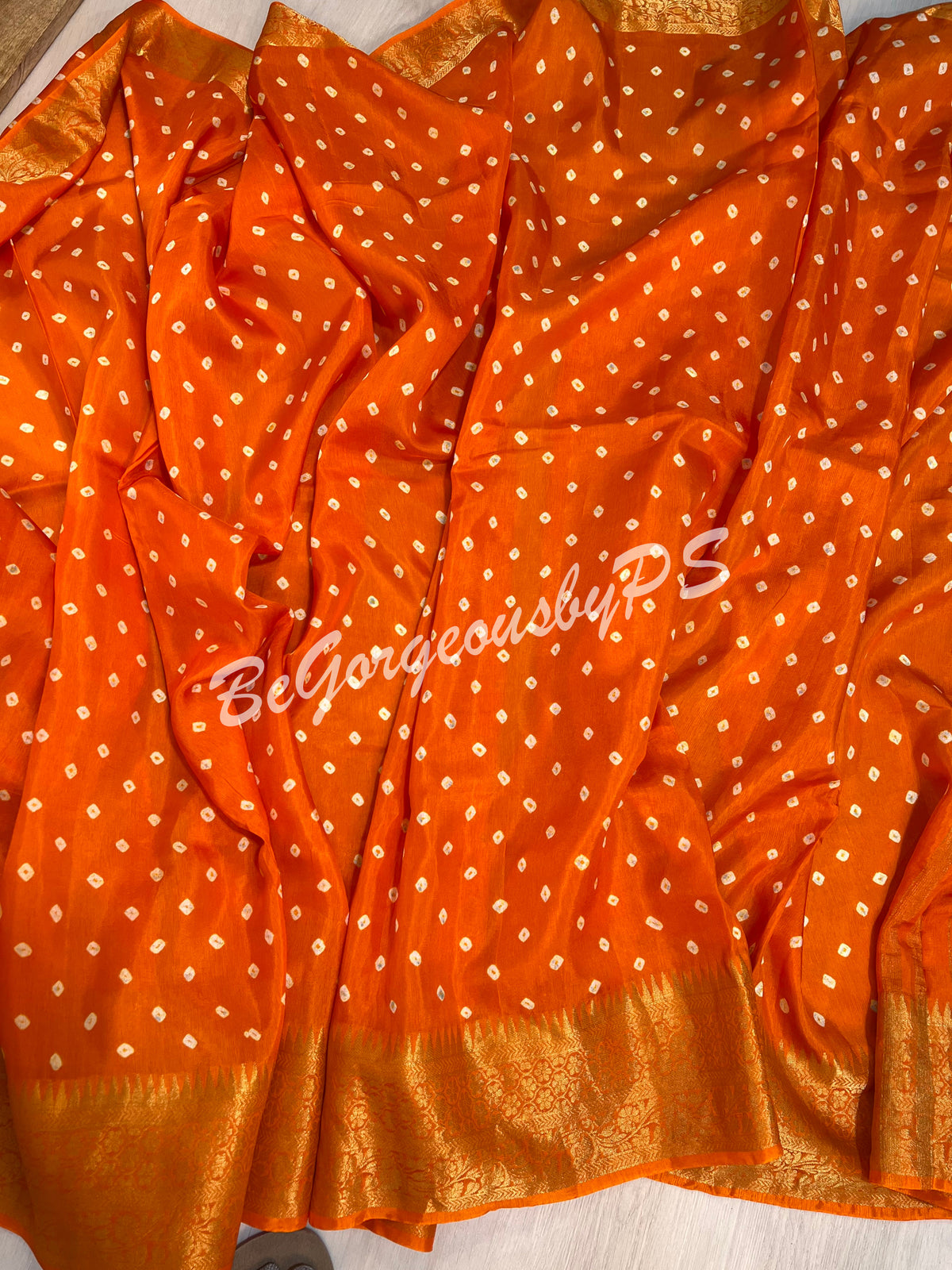 BANDHEJ ZARI ORANGE