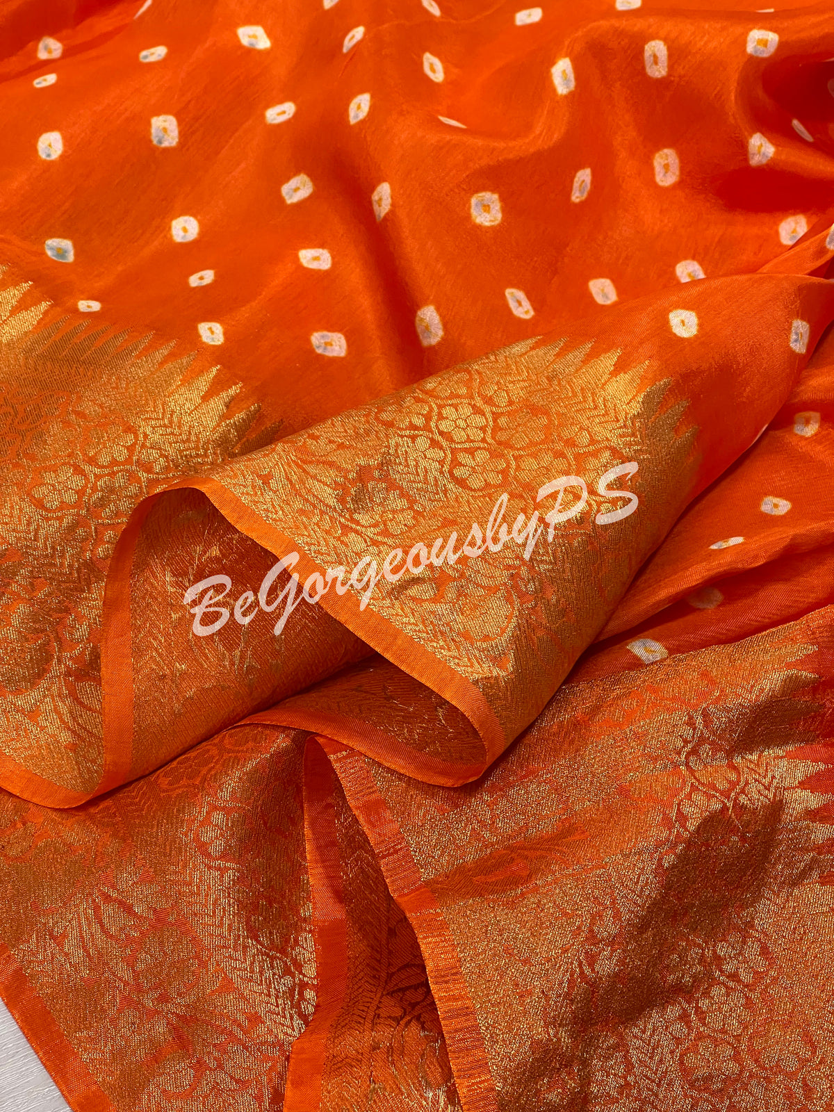 BANDHEJ ZARI ORANGE