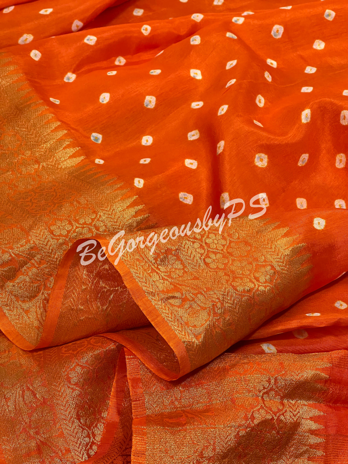 BANDHEJ ZARI ORANGE