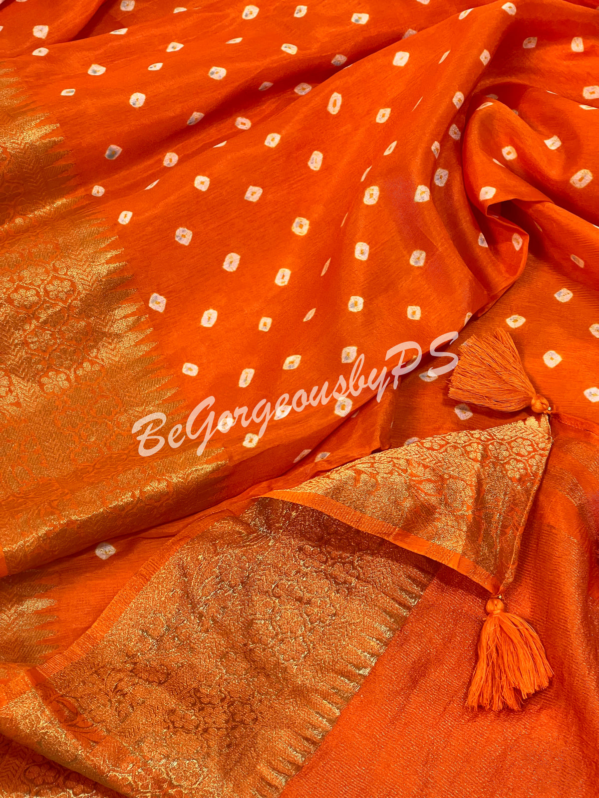 BANDHEJ ZARI ORANGE