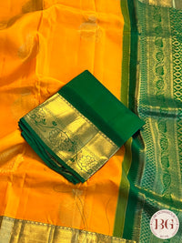 KANJEEVARAM PURE SILK Yellow & Green