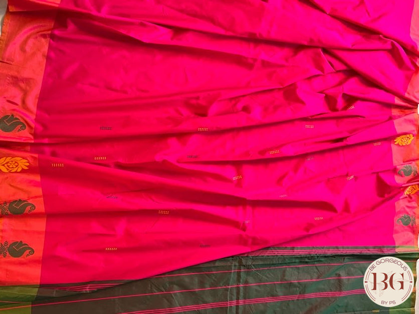 SOFT SILK THREAD WORK SAREE PINK