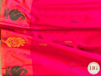 SOFT SILK THREAD WORK SAREE PINK