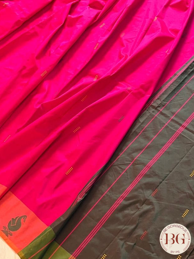 SOFT SILK THREAD WORK SAREE PINK