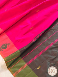 SOFT SILK THREAD WORK SAREE PINK