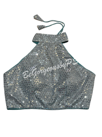 HALTER SEQUIN BLUE