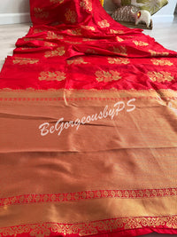 SOFT SILK GOLD ZARI RED