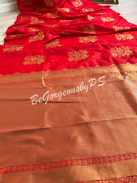 SOFT SILK GOLD ZARI RED