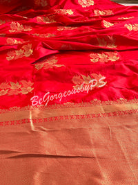 SOFT SILK GOLD ZARI RED