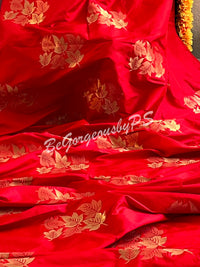 SOFT SILK GOLD ZARI RED