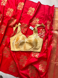 SOFT SILK GOLD ZARI RED