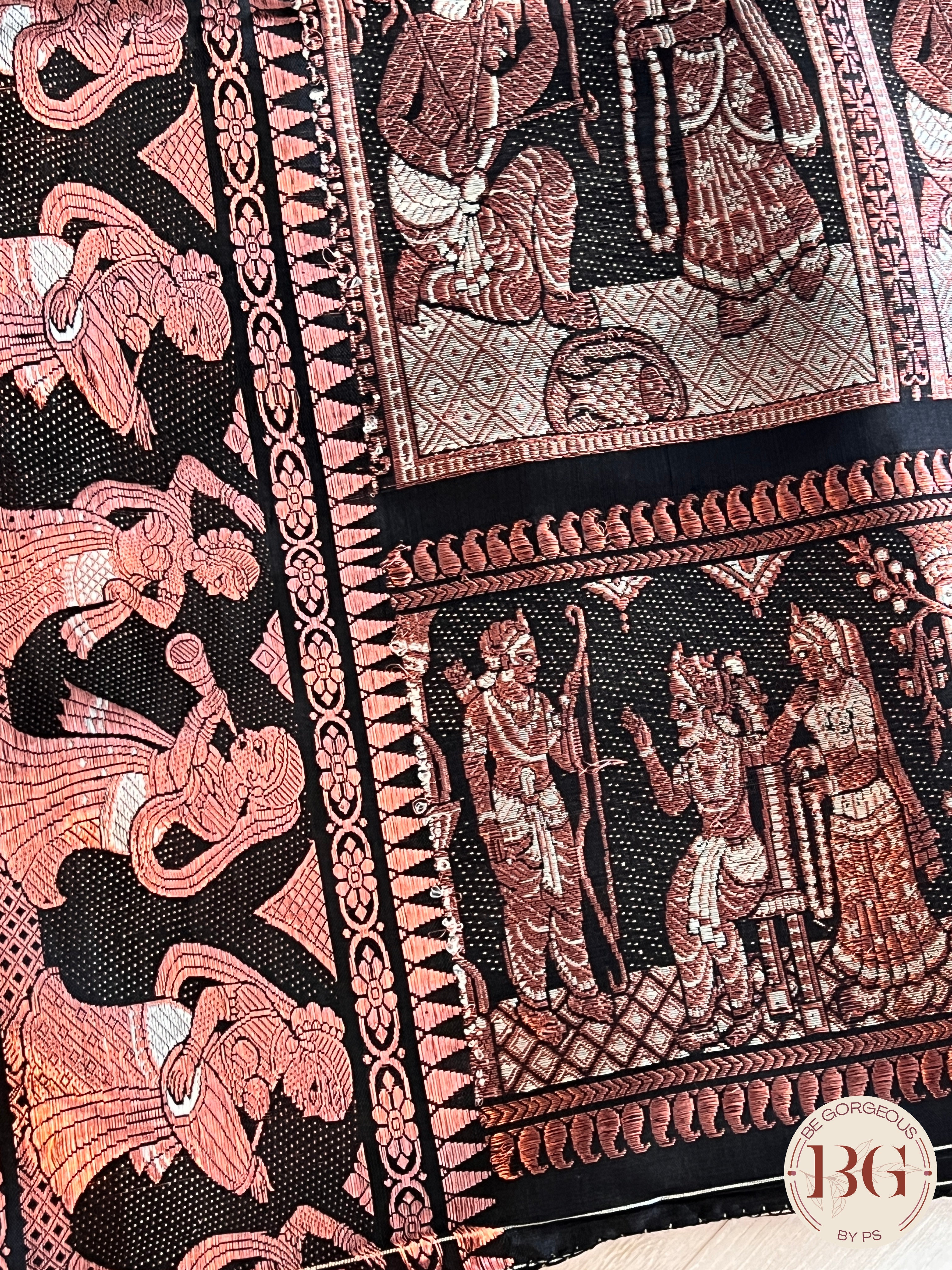 Pure Silk Baluchari Saree - Black