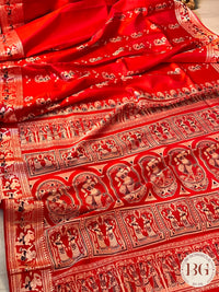 Pure Silk Baluchari Red