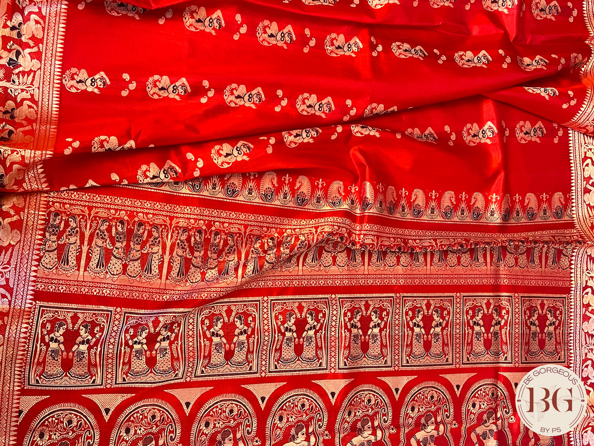 Pure Silk Baluchari Red