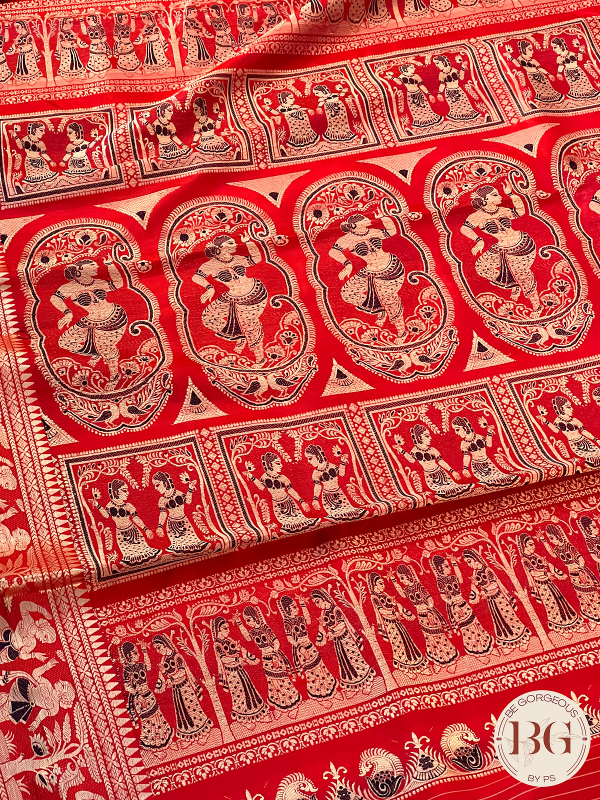 Pure Silk Baluchari Red