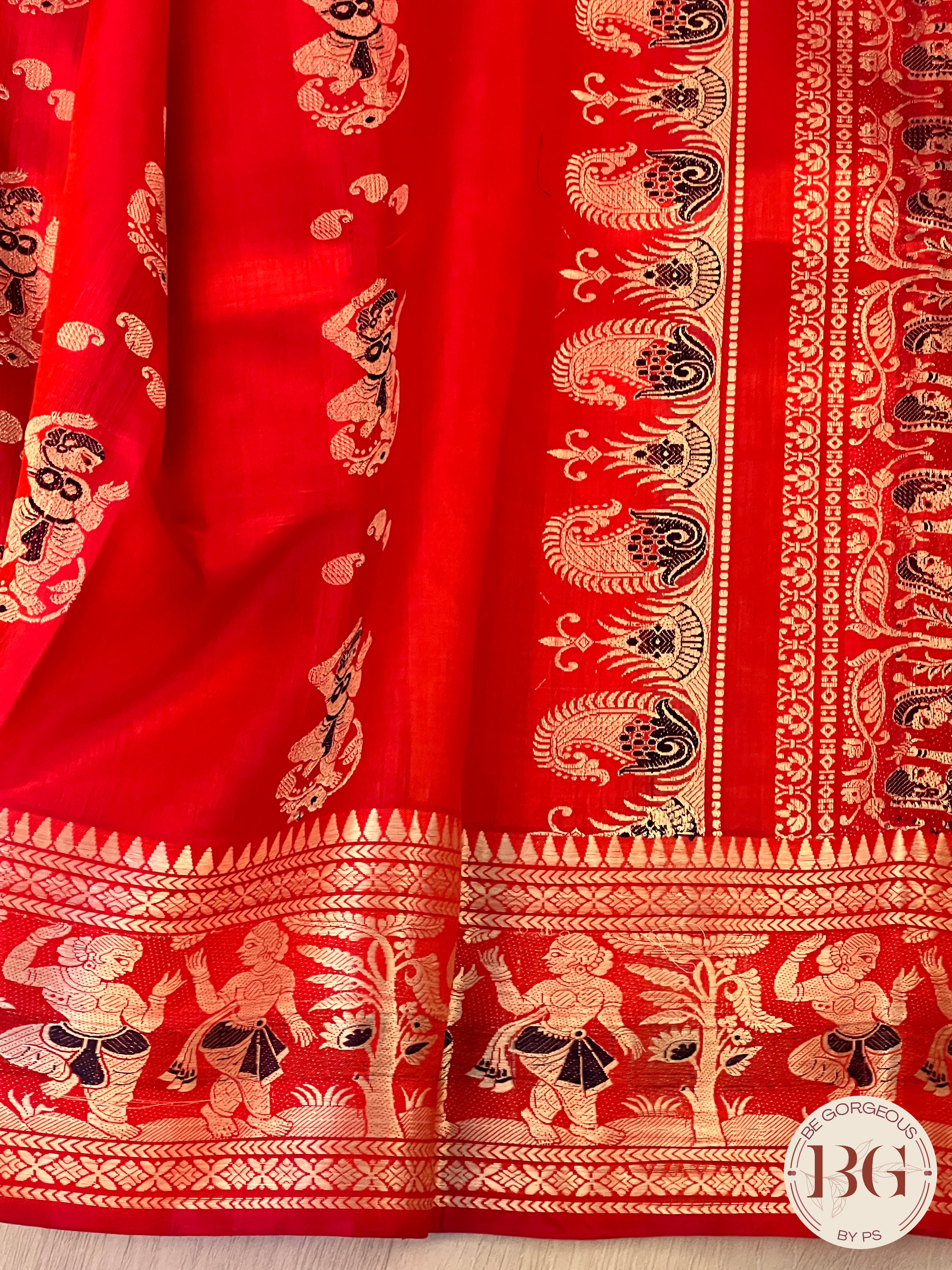 Pure Silk Baluchari Red