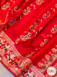 Pure Silk Baluchari Red