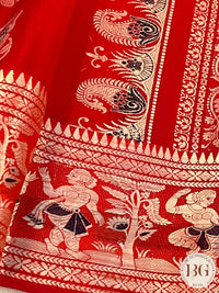 Pure Silk Baluchari Red