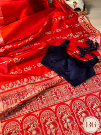 Pure Silk Baluchari Red