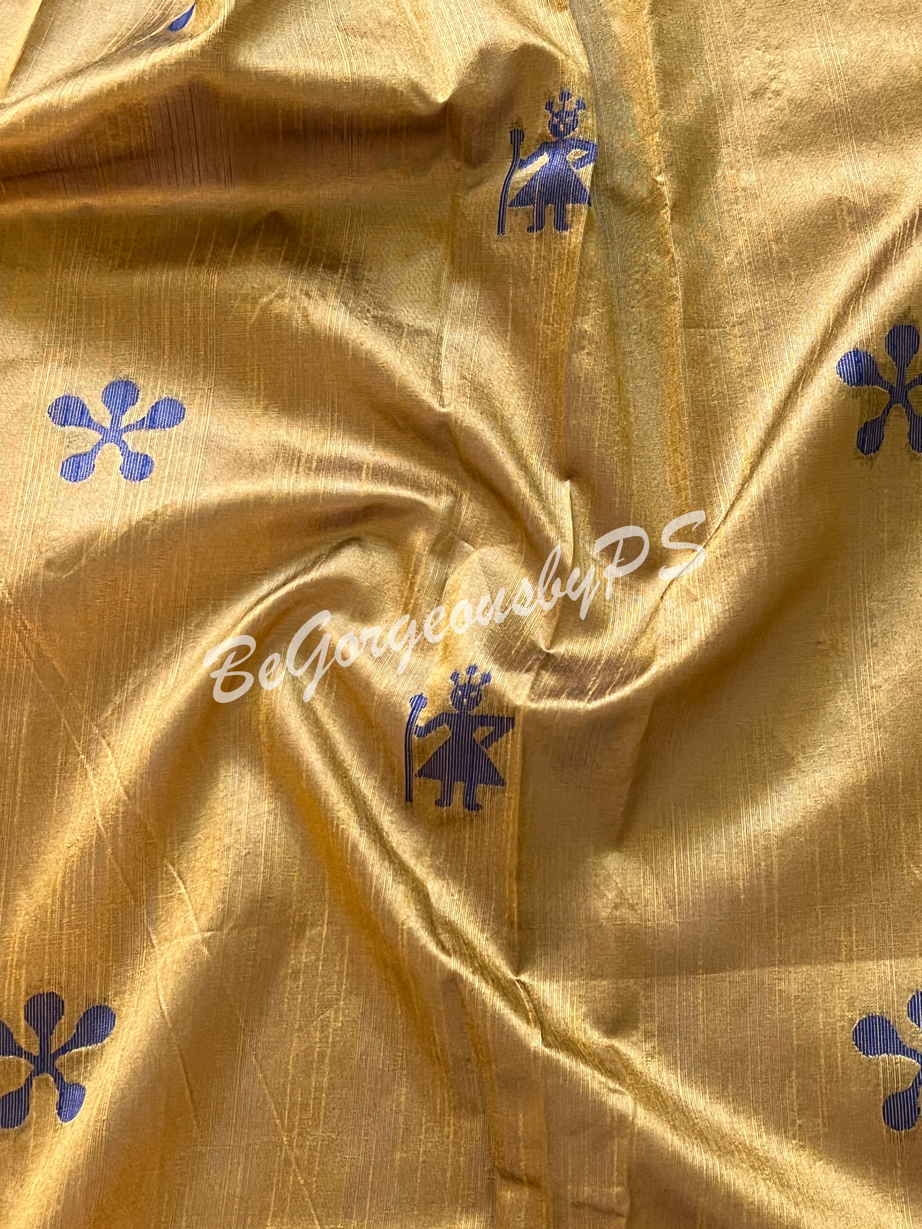 WEAVING RAW SILK YELLOW