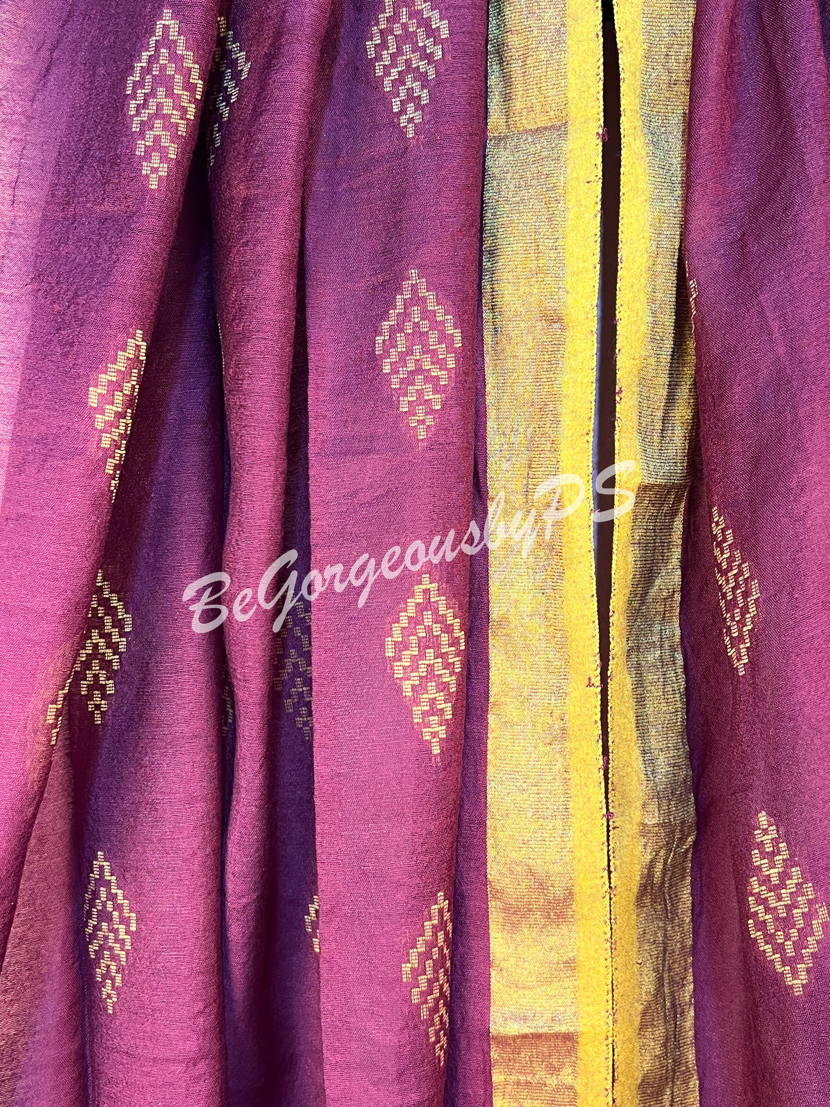 Linen purple dupatta