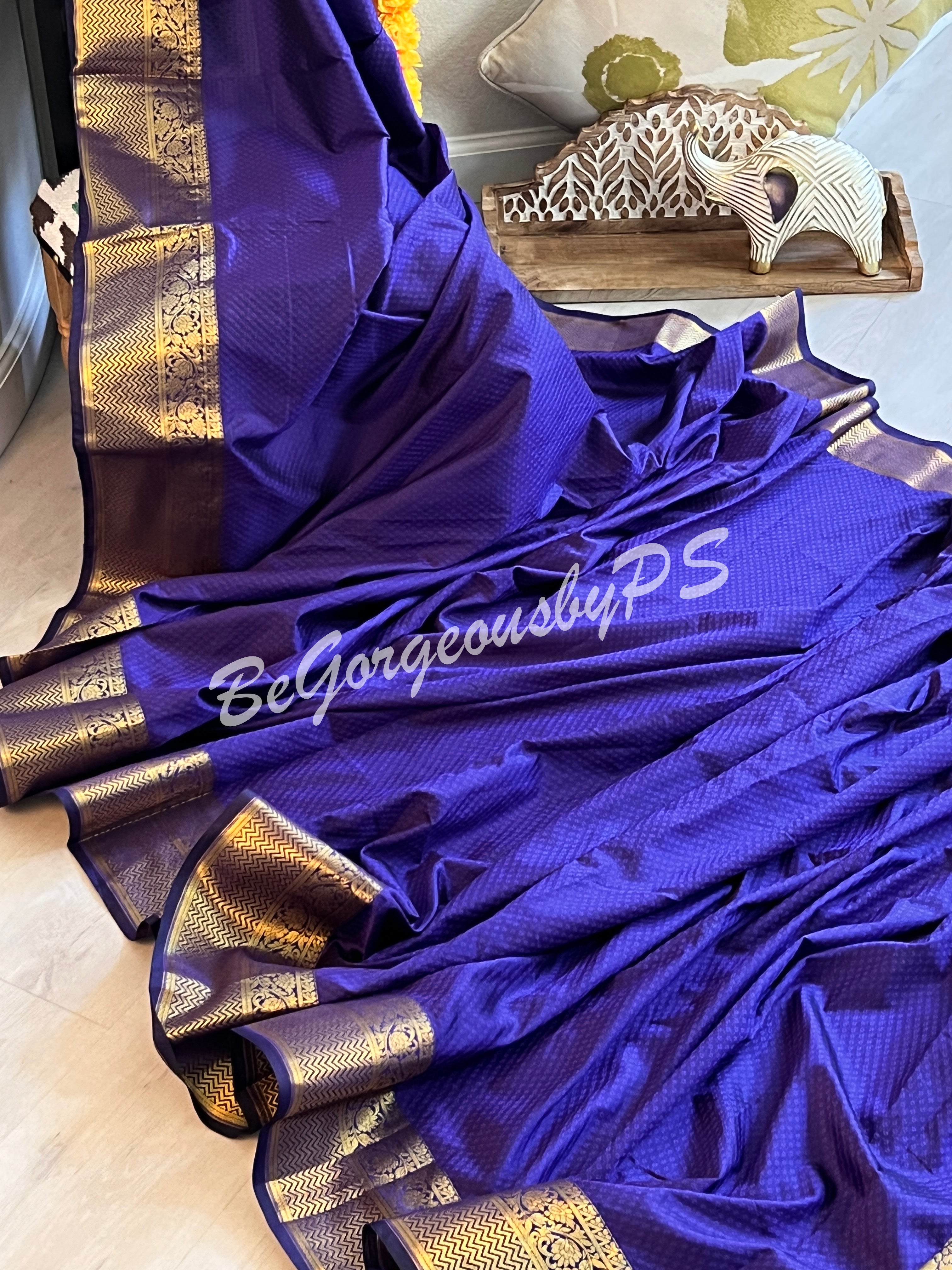 ZARI SILK ROYAL BLUE