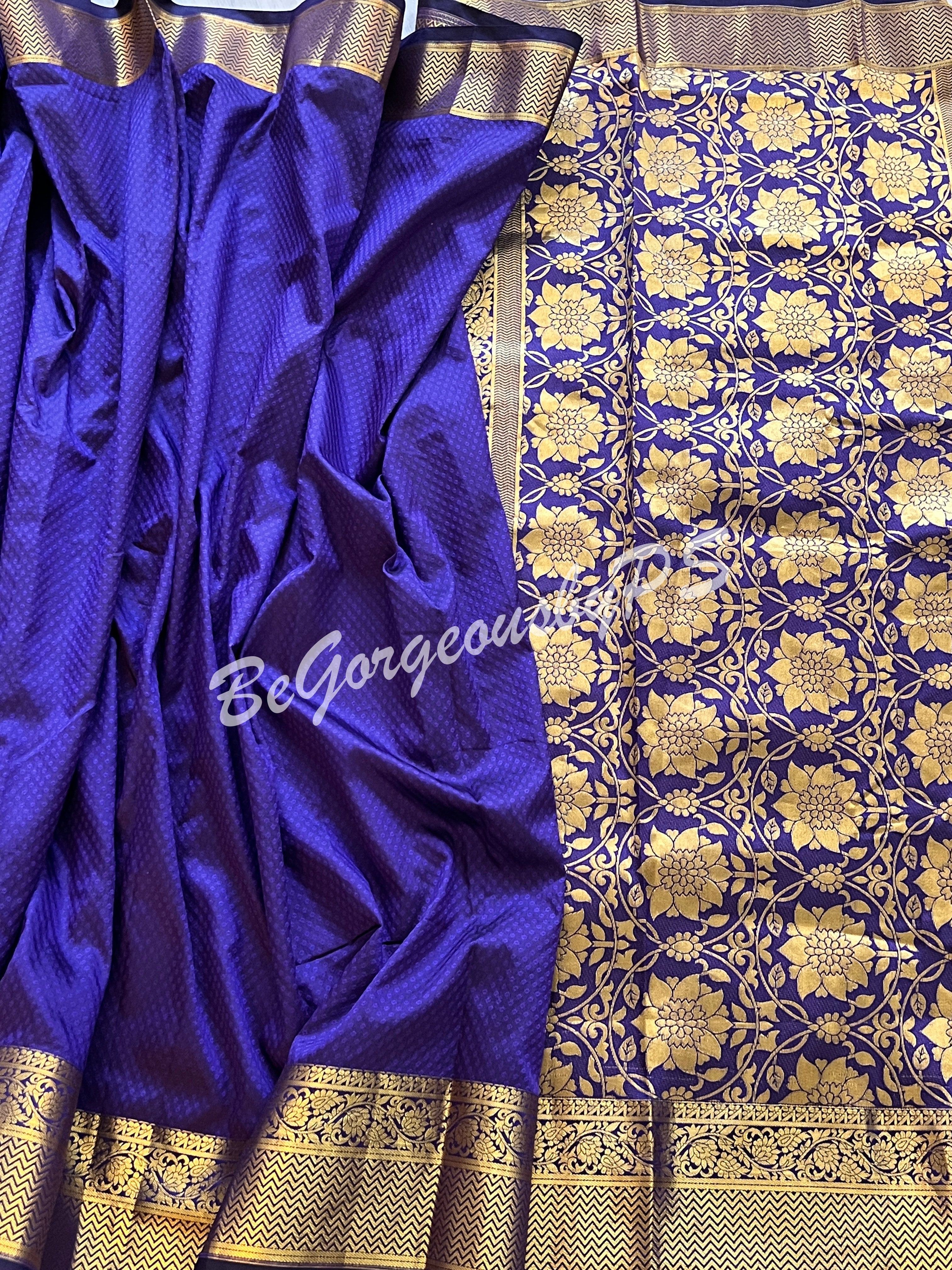 ZARI SILK ROYAL BLUE