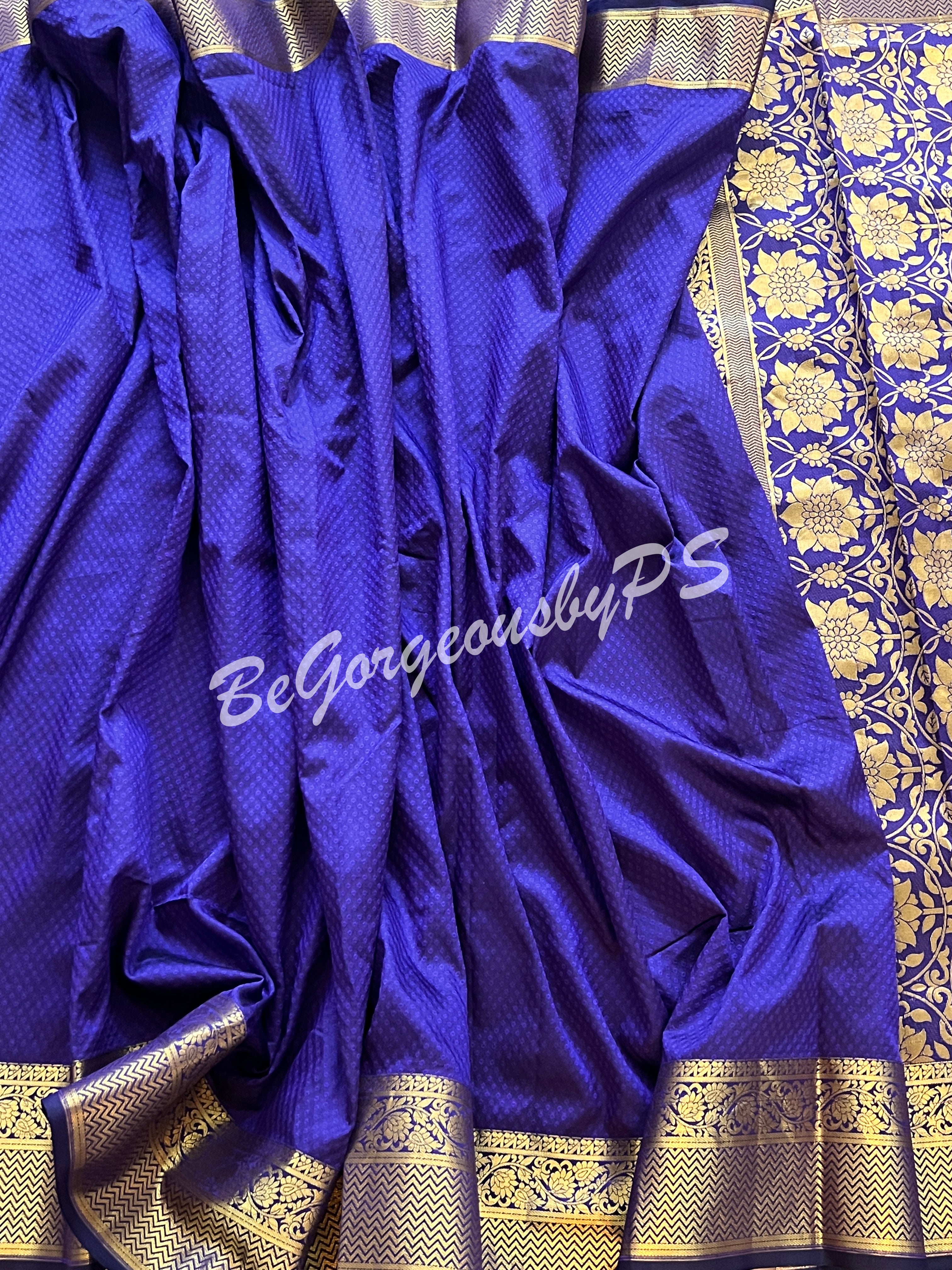 ZARI SILK ROYAL BLUE