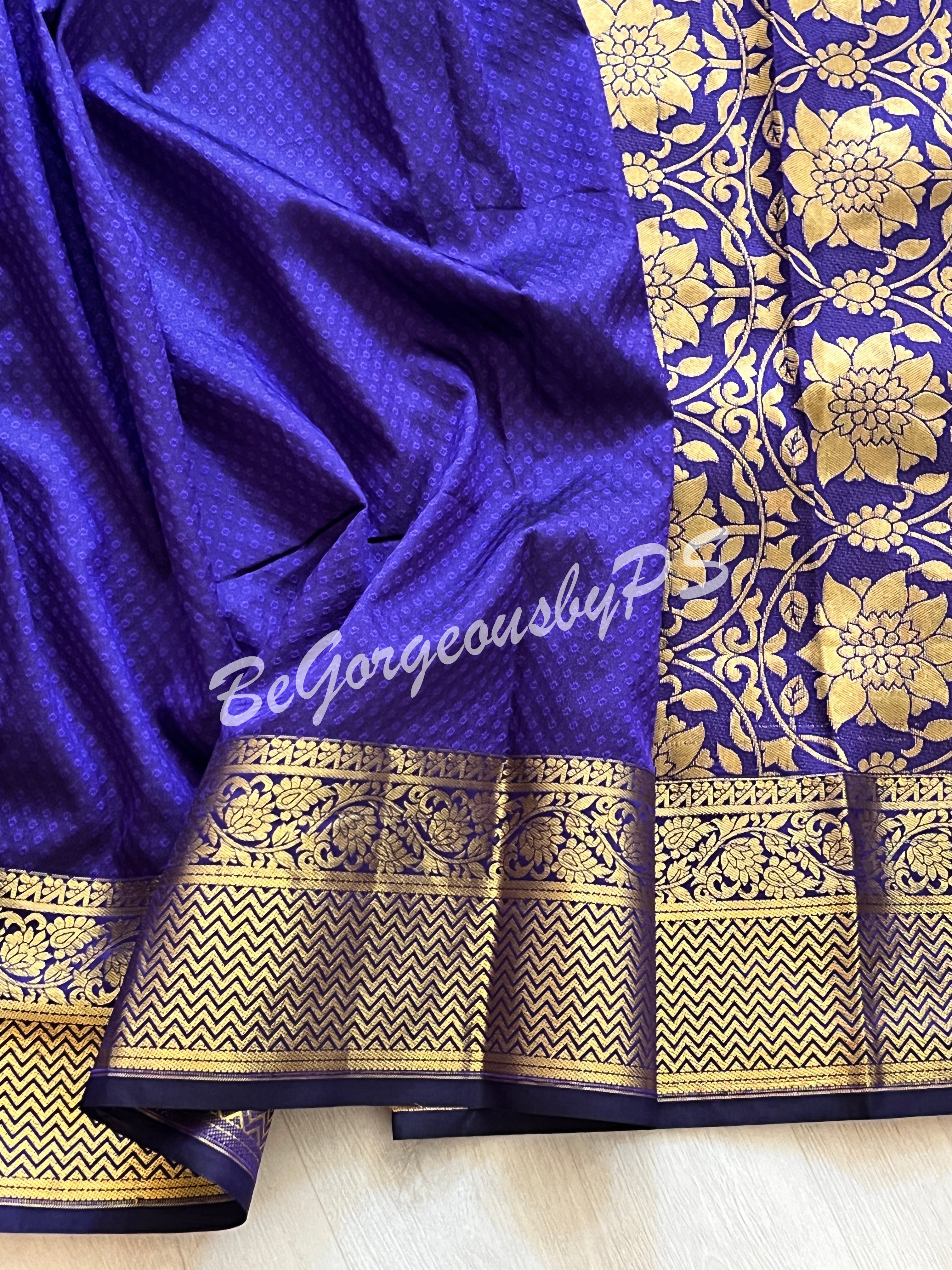 ZARI SILK ROYAL BLUE