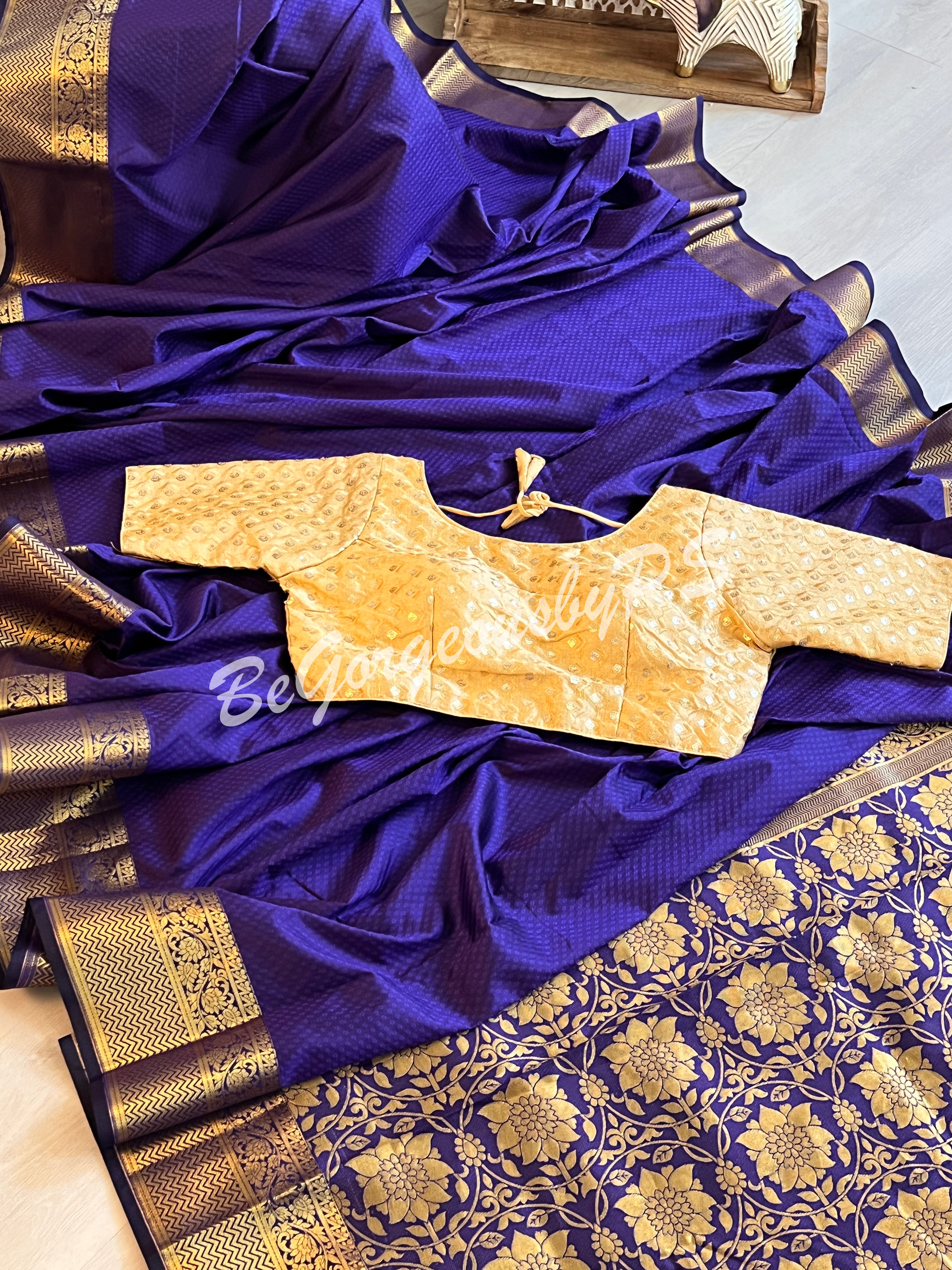 ZARI SILK ROYAL BLUE