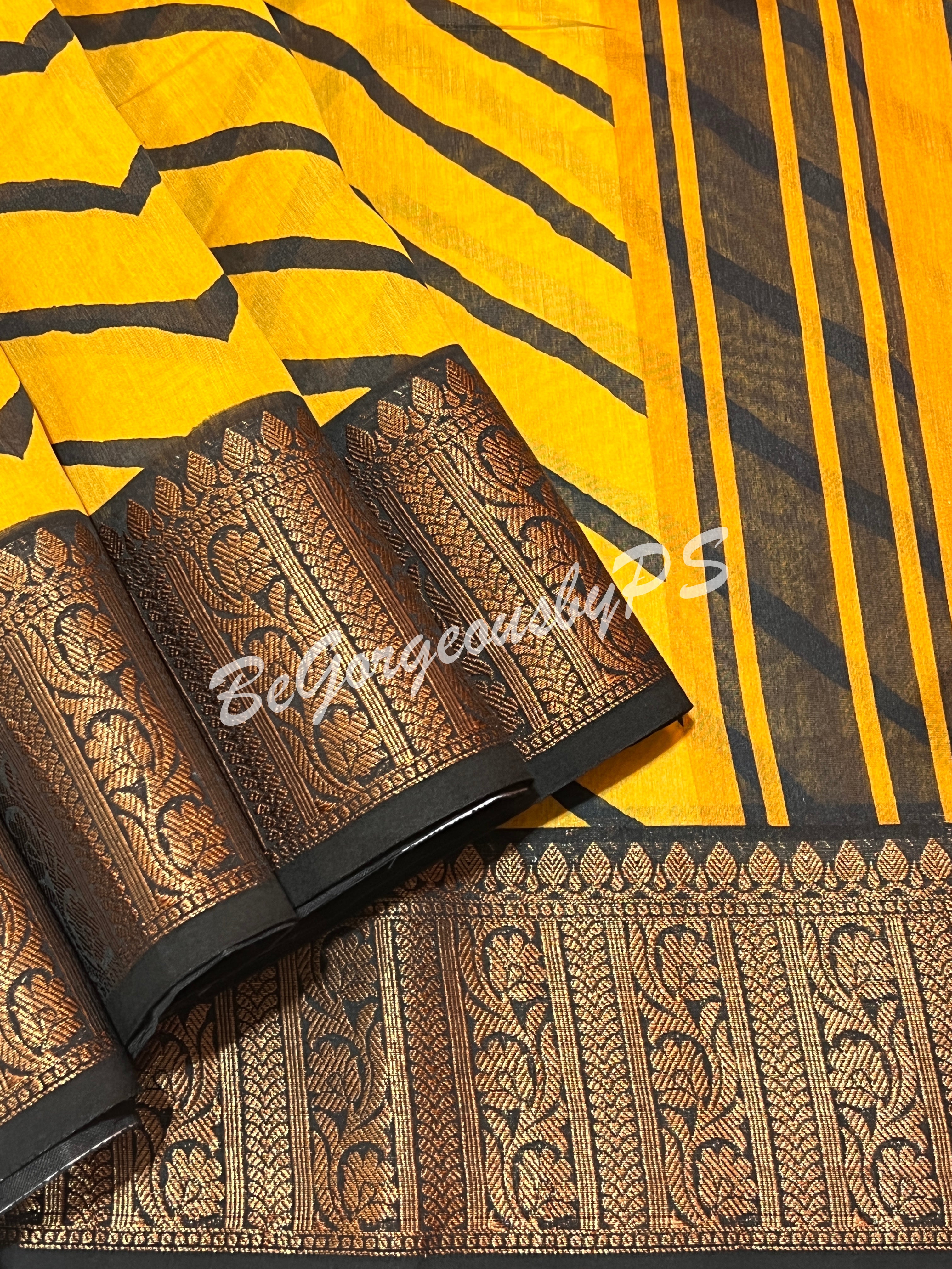 CHANDERI PRINTED YELLOW