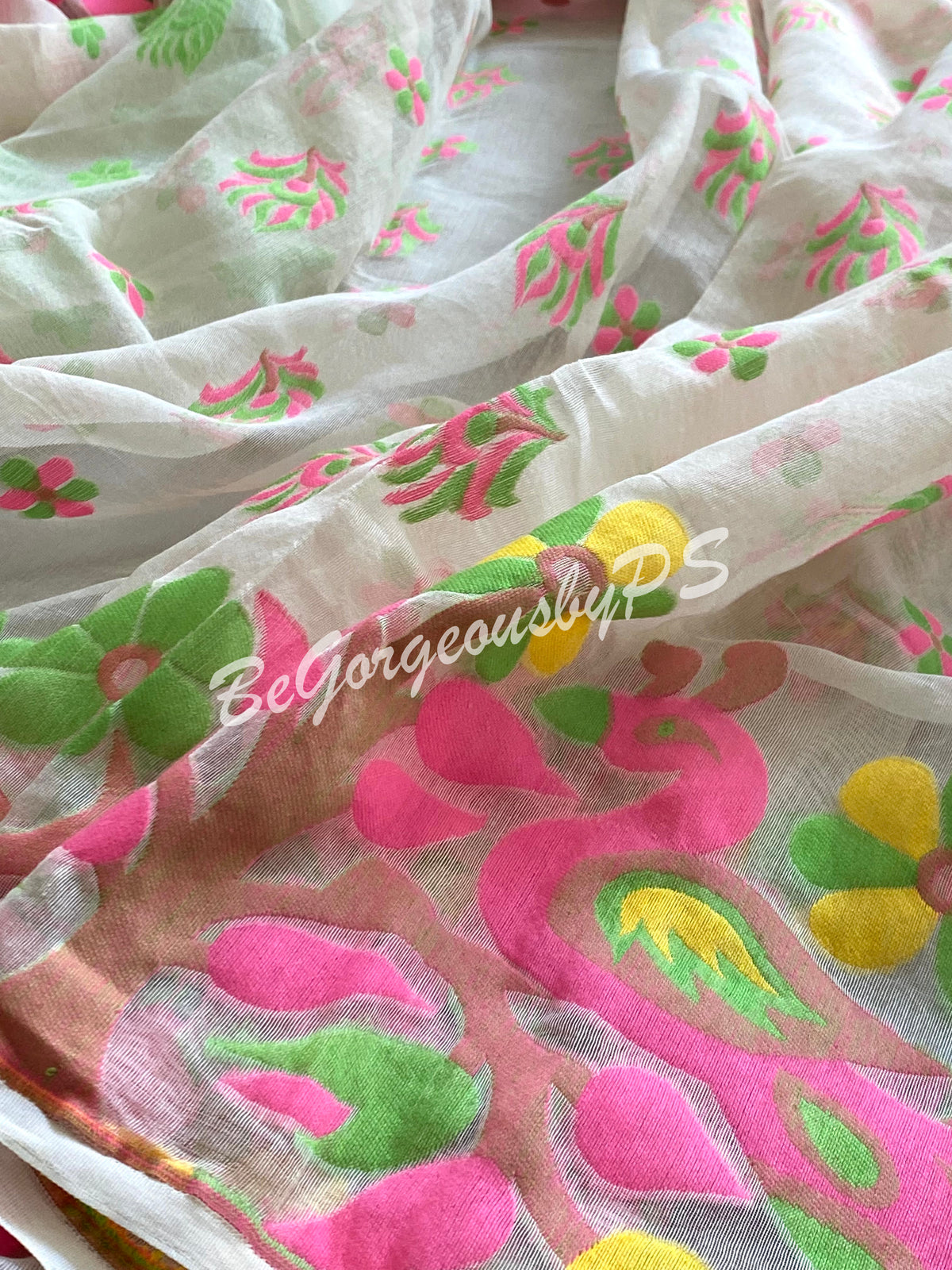 Jamdani Soft Muslin Saree