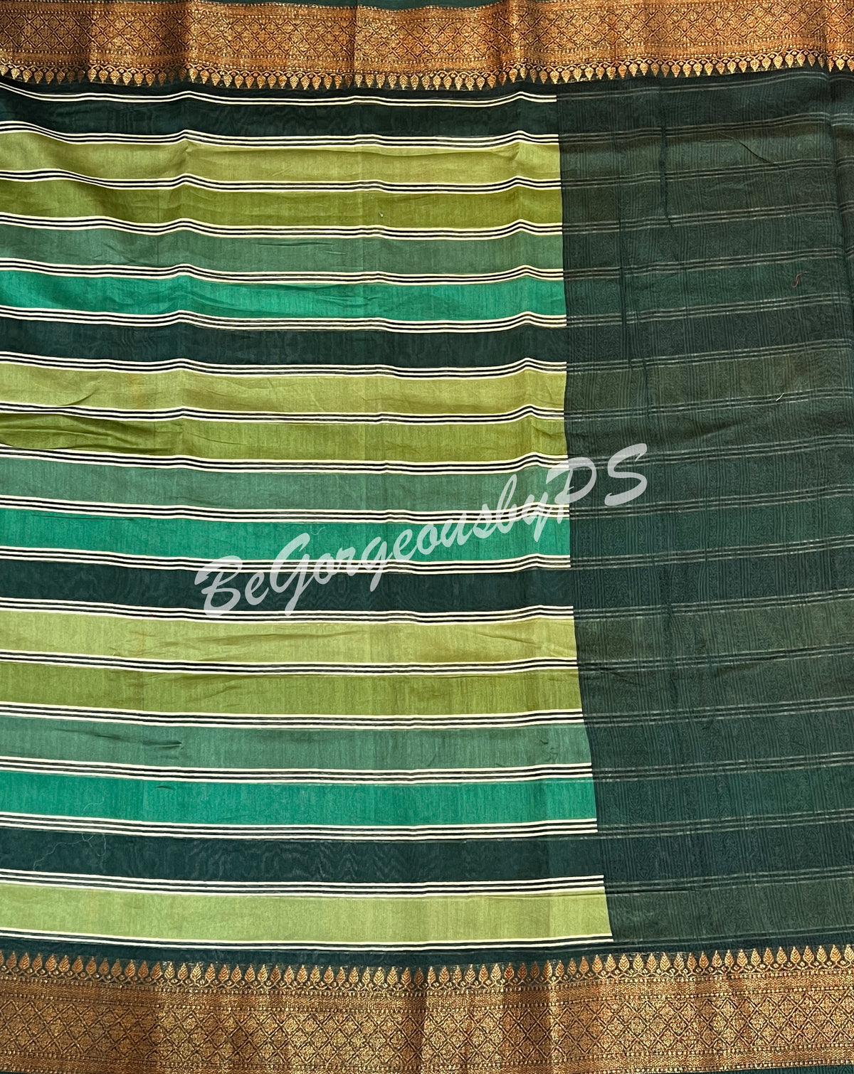 CHANDERI PRINTED GREEN