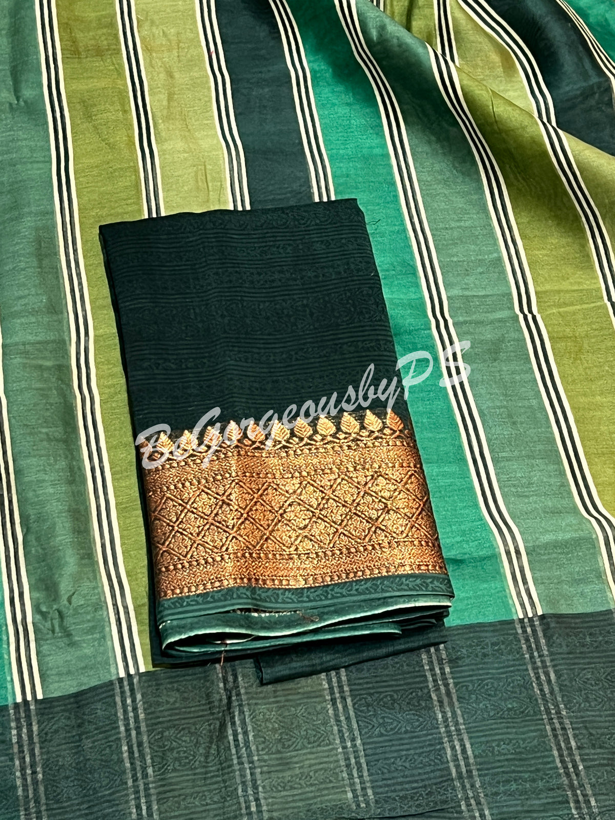 CHANDERI PRINTED GREEN