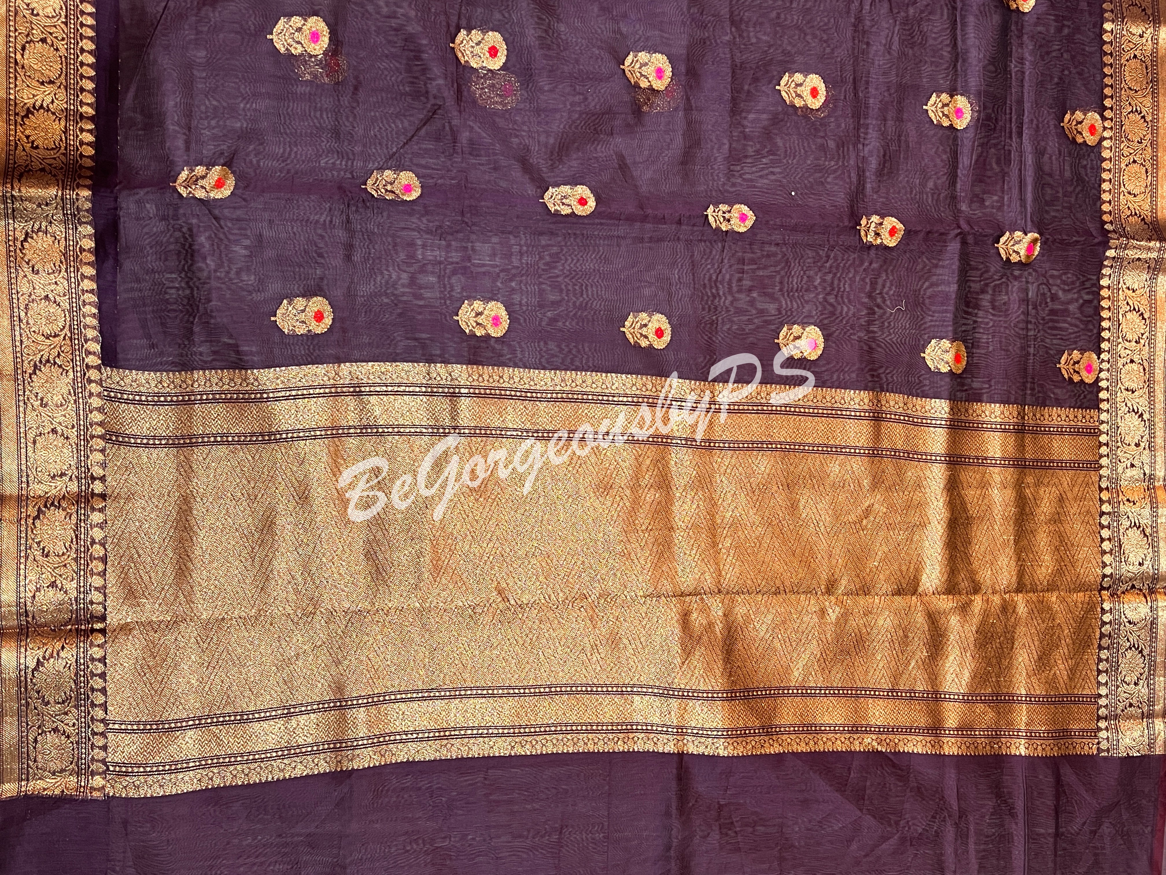 CHANDERI WEAVING PURPLE