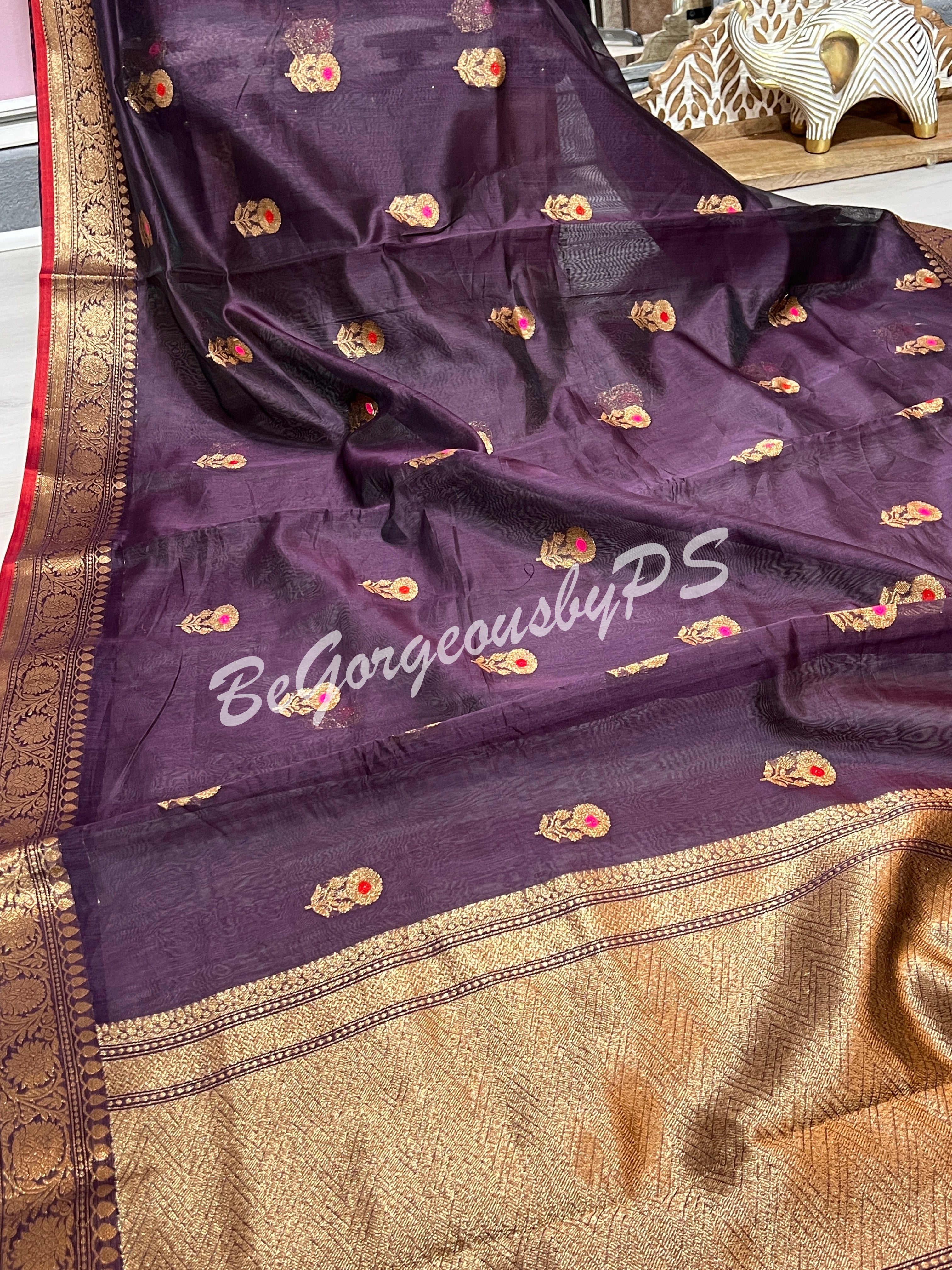 CHANDERI WEAVING PURPLE