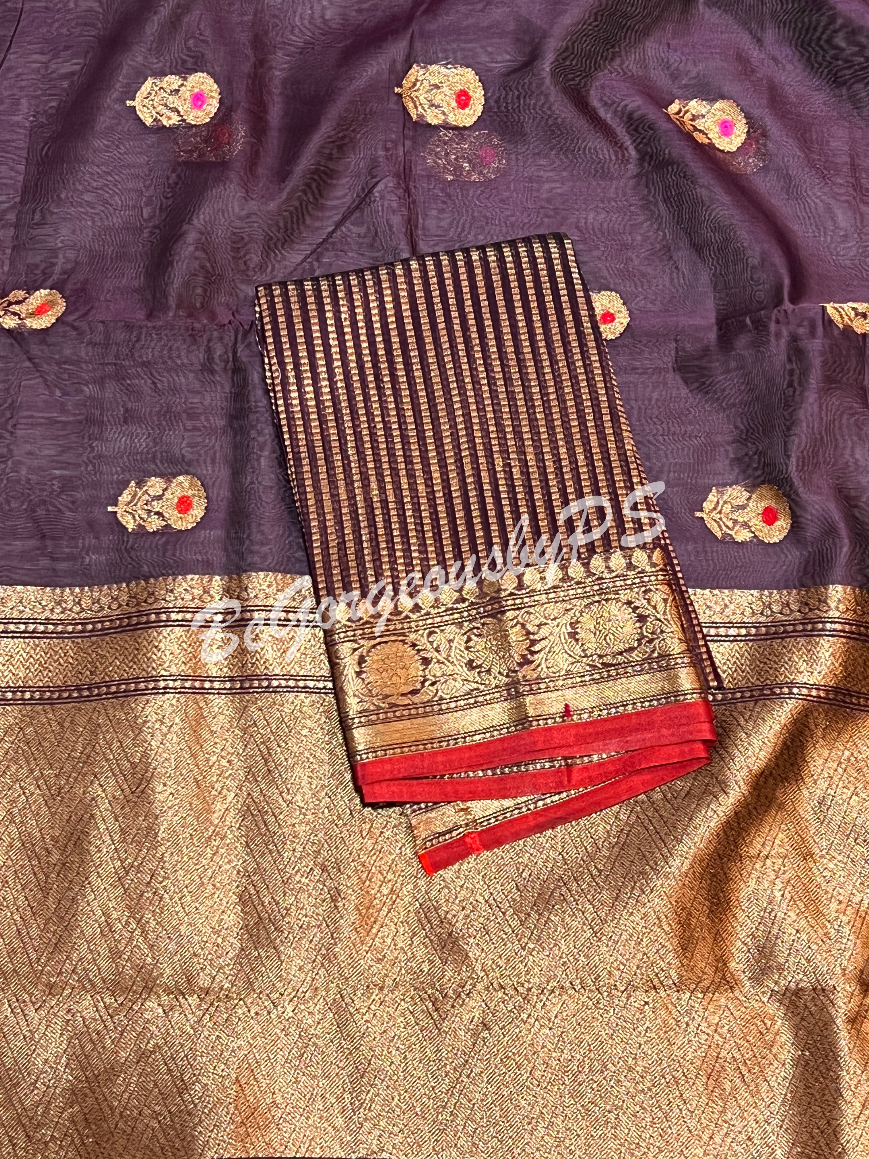 CHANDERI WEAVING PURPLE