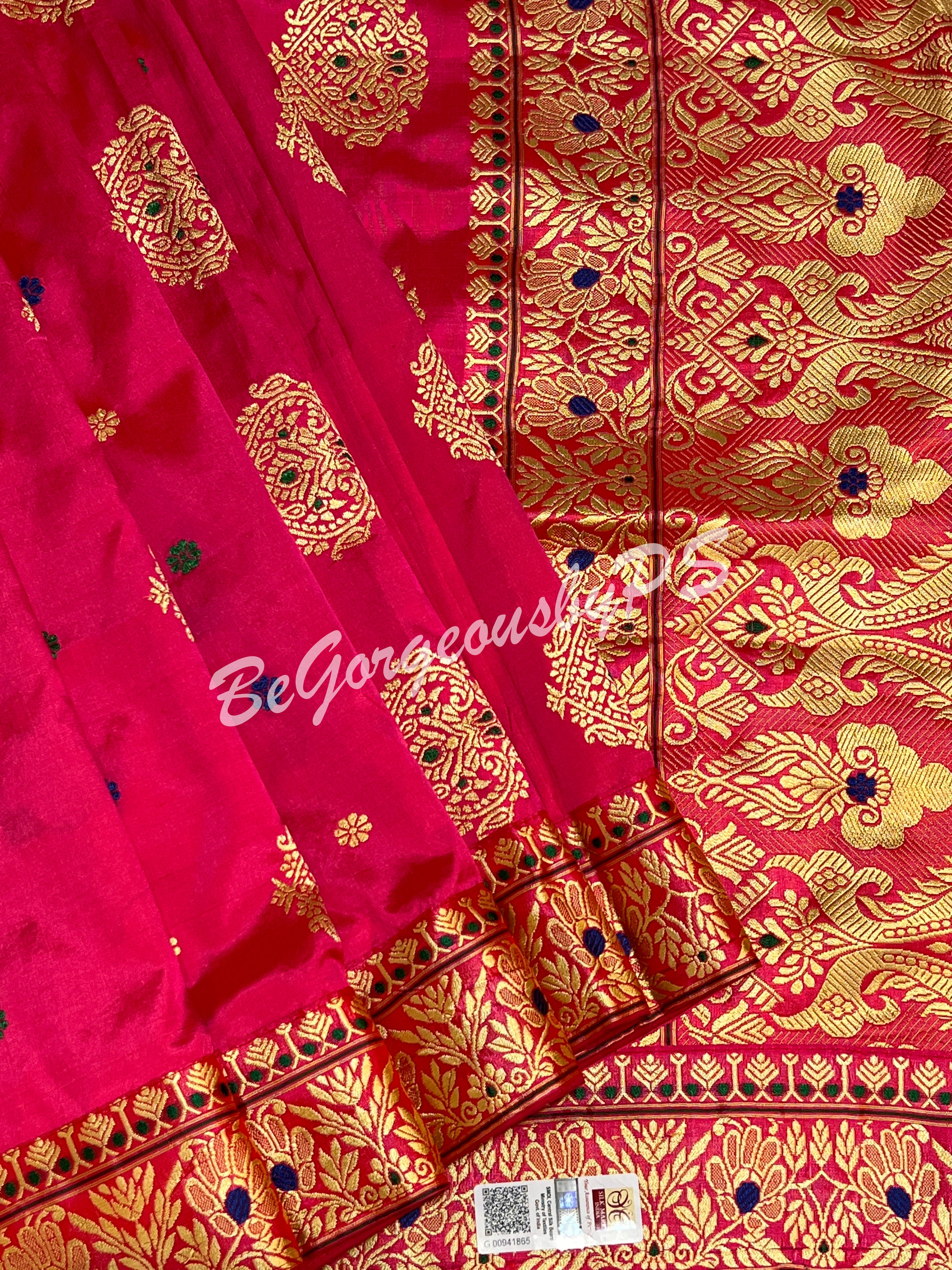 ASSAM SILK PINK SAREE