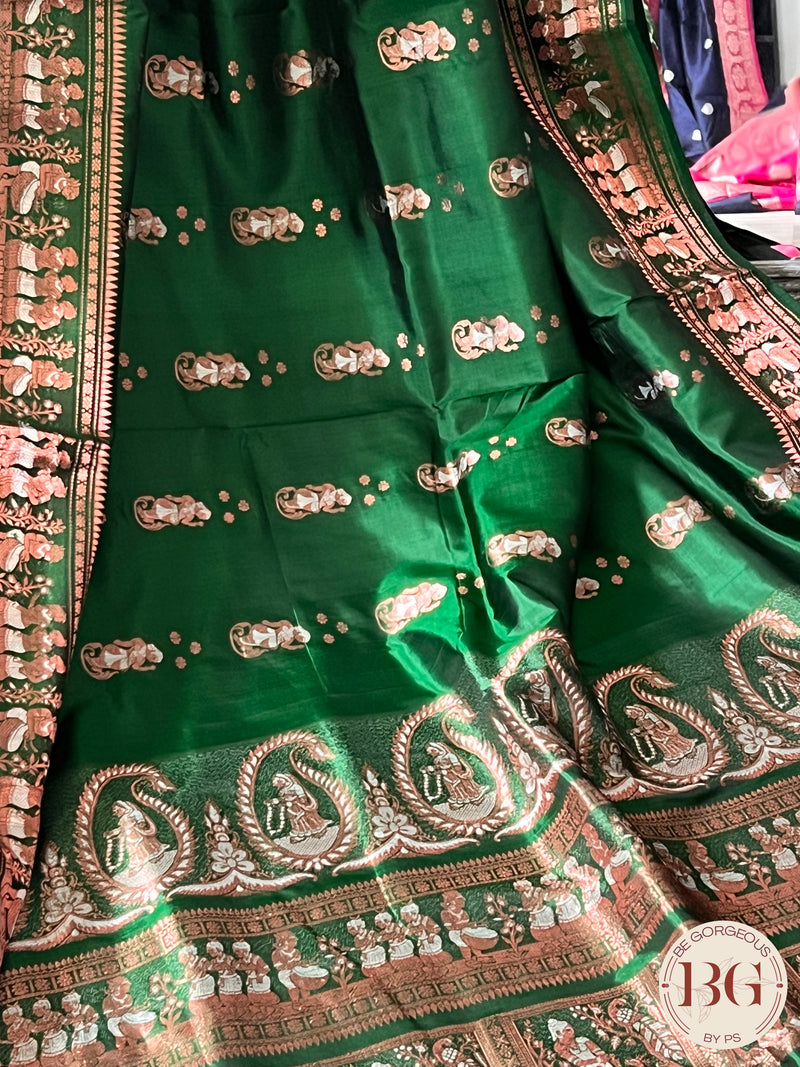 Pure Silk Baluchari Green