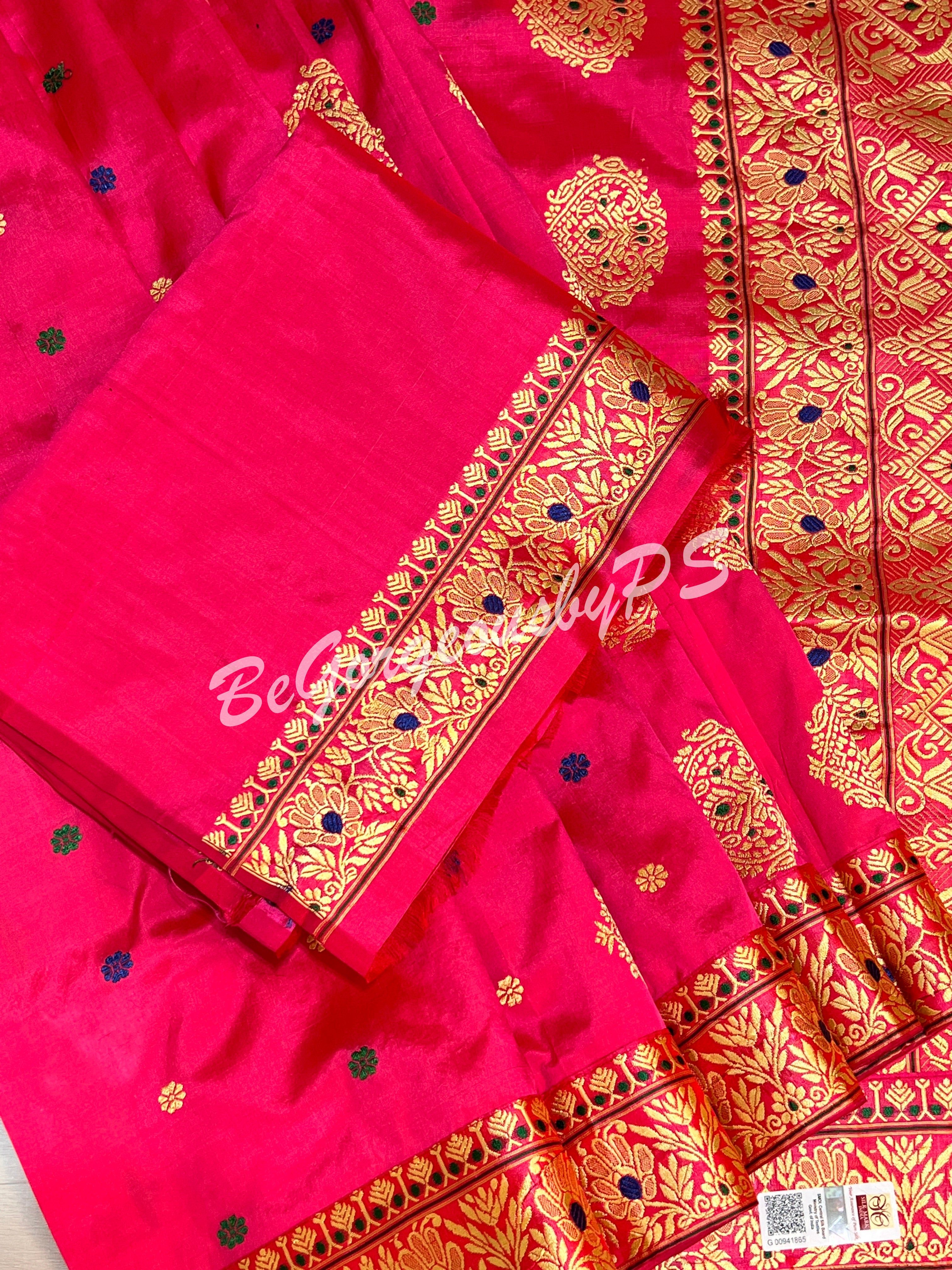 ASSAM SILK PINK SAREE