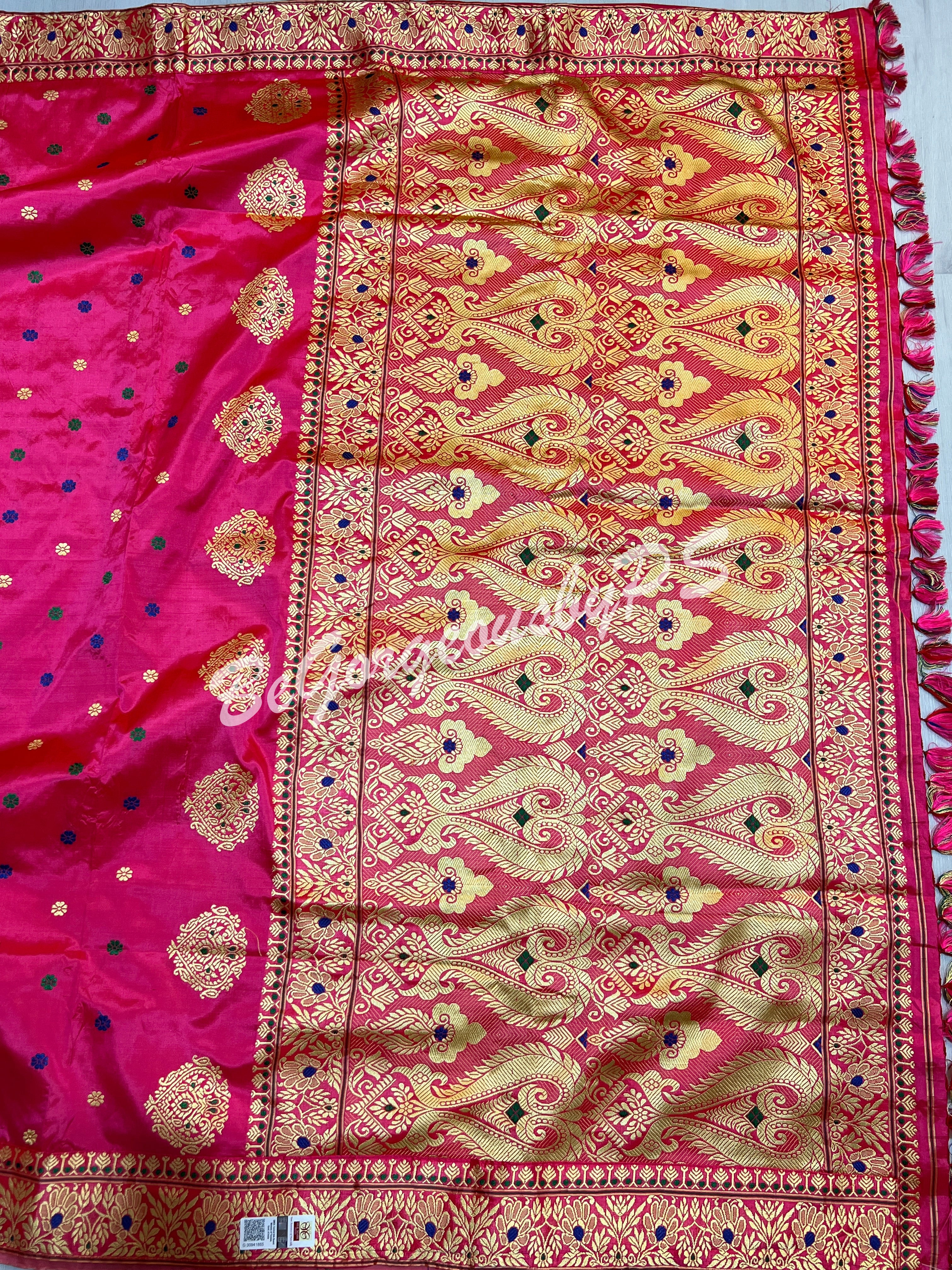 ASSAM SILK PINK SAREE