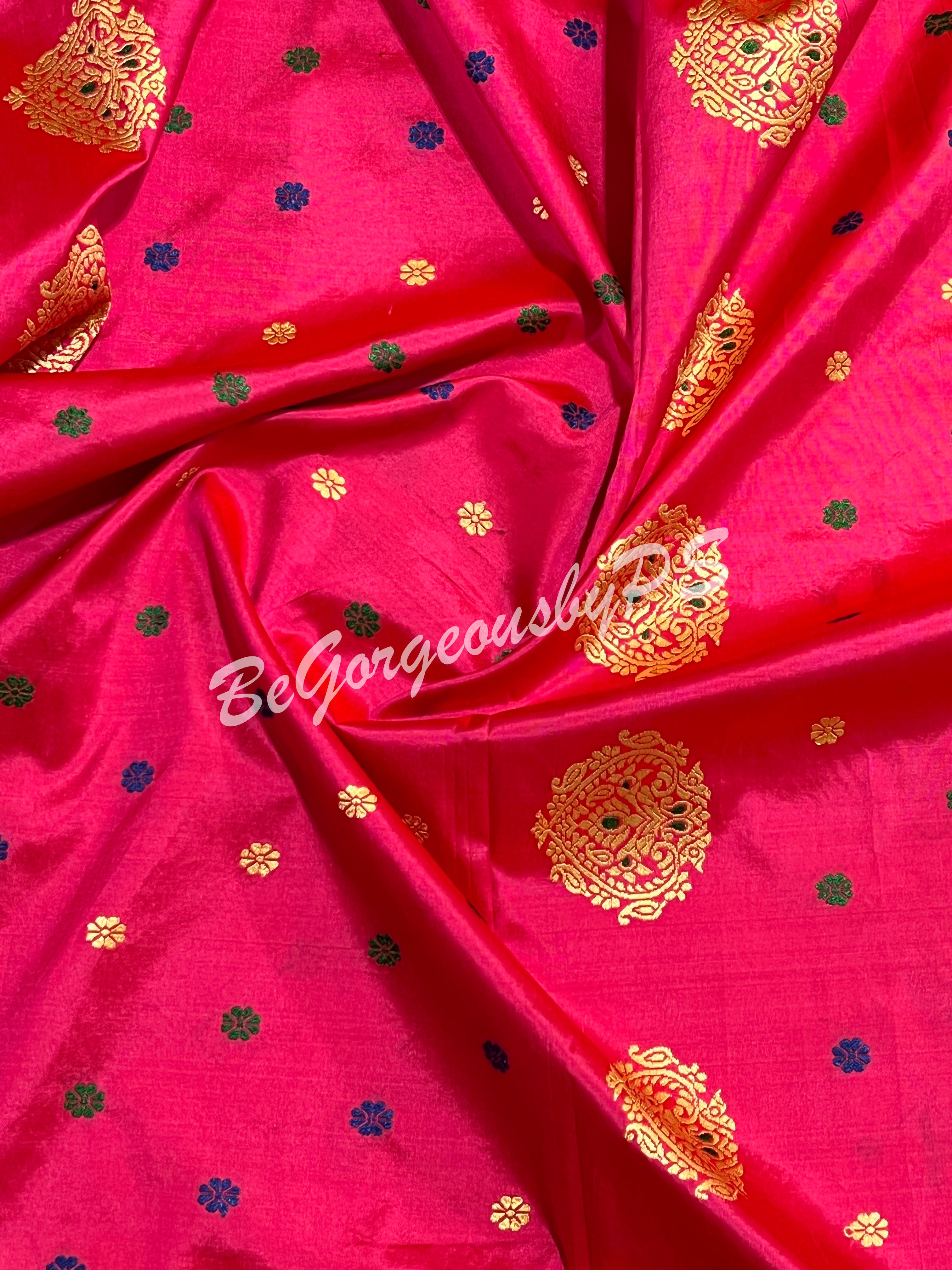 ASSAM SILK PINK SAREE